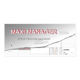 1 ks MAXI MANAGER 2024 stolní kalendář, 32x17,5 cm