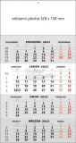 1ks Čtyřměsíční nástěnný kalendář šedý SPECIÁL, 2022