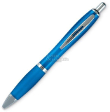 10 ks Kuličkové pero Okay, transparentní modrá