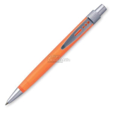 10 ks Oranžové kuličkové pero, kovový proděravěný klip