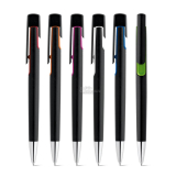 10 ks Kuličkové pero BRIGT s kovovým povrchem a barevnými doplňky