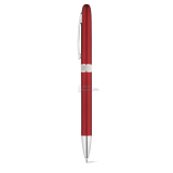 Kuličkové červené pero s kovovým kroužkem, 10 ks