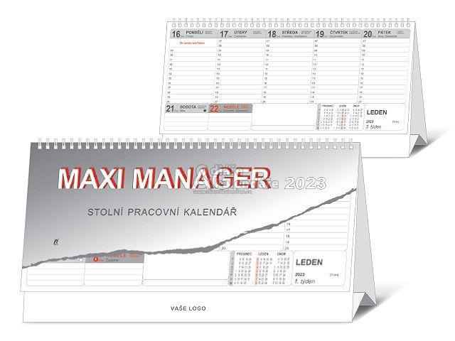 200 ks MAXI MANAGER 2023 stolní kalendář, 32x17,5 cm