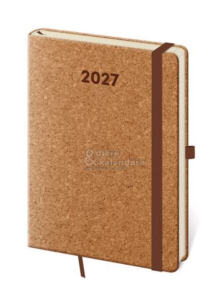 KORK 2027, denní A5 korkový diář, gumička+poutko