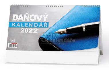 1ks Daňový kalendář 2022, modrý stolní pracovní kalendář