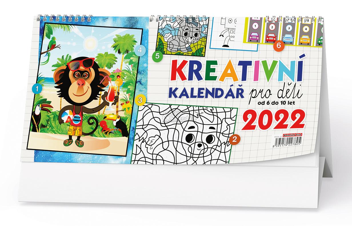 Kreativní stolní kalendář pro děti 2022