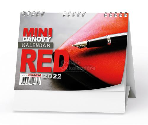Stolní pracovní kalendář mini Red daňový 2022