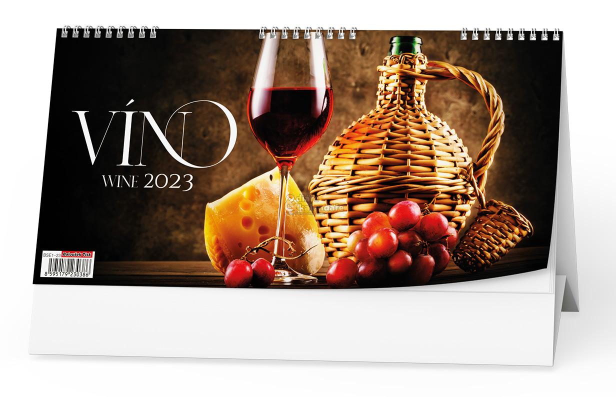 Stolní 14-denní kalendář VÍNO, 2023