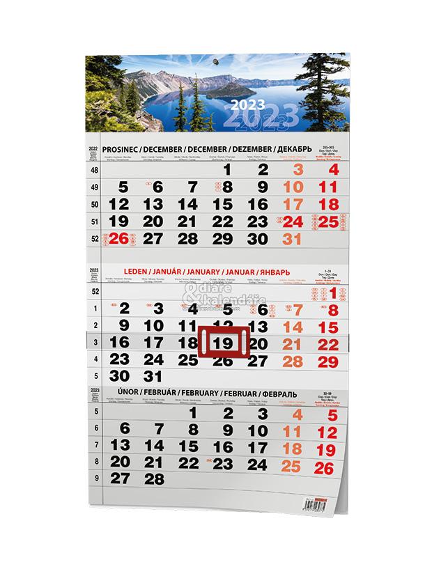 3 MĚSÍČNÍ nástěnný kalendář PŘÍRODA, 2023