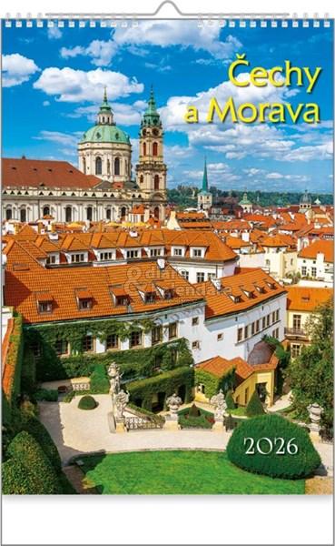 ČECHY A MORAVA, nástěnný kalendář 340x485 mm, 2026