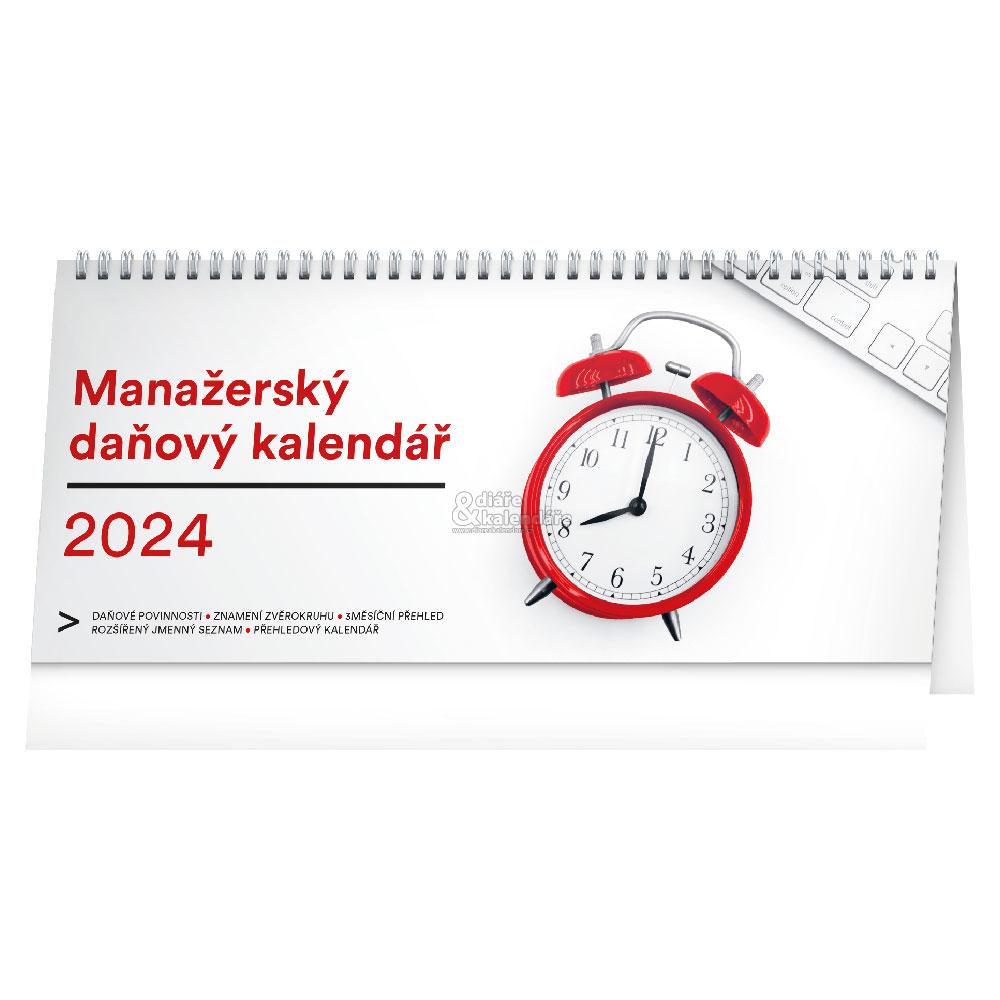 Stolní kalendář 2024 Manažerský daňový červený