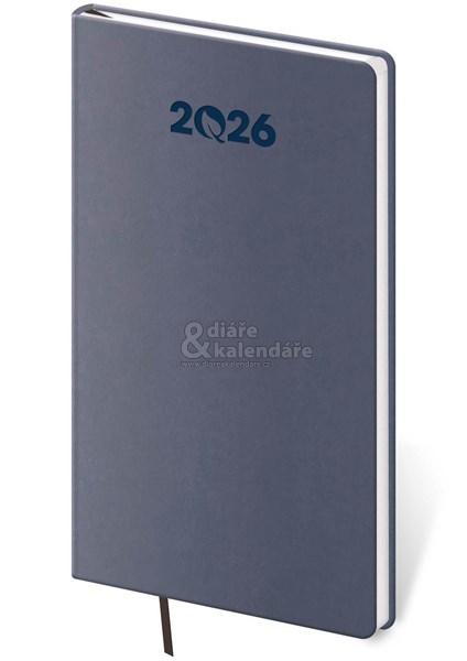 EKO 2026, šedo-fialový kapesní diář s výsekem, 2025