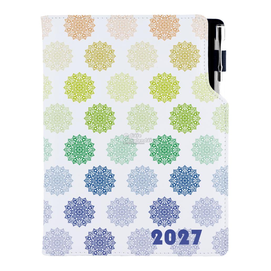 Diář DESIGN týdenní A5 2027 český - Mandala barevná
