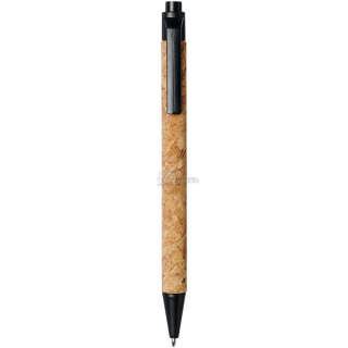 100 ks Kuličkové pero z korku a pšeničné slámy, černé