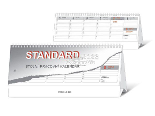 STANDARD 2023, stolní pracovní šedý kalendář, 30x14 cm, 1ks