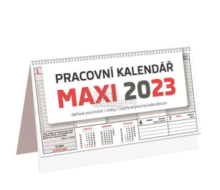 Stolní týdenní bezobrázkový pracovní kalendář MAXI, 2023