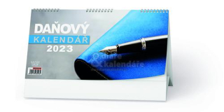 Daňový kalendář 2023, modrý stolní pracovní kalendář