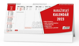 Manažerský daňový kalendář 2023, červený 