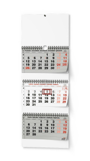 Tříměsíční SKLÁDANÝ kalendář s mez. svátky šedý, 2023