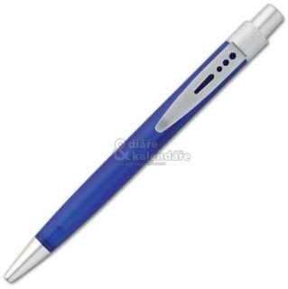 10 ks Modré kuličkové pero, kovový proděravěný klip