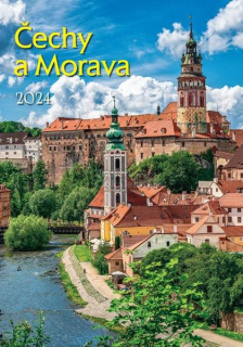 ČECHY A MORAVA, nástěnný kalendář 340x485 mm, 2024