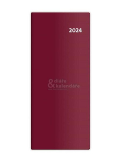 KAPSÁŘ měsíční plánovací diář 2024 vínový
